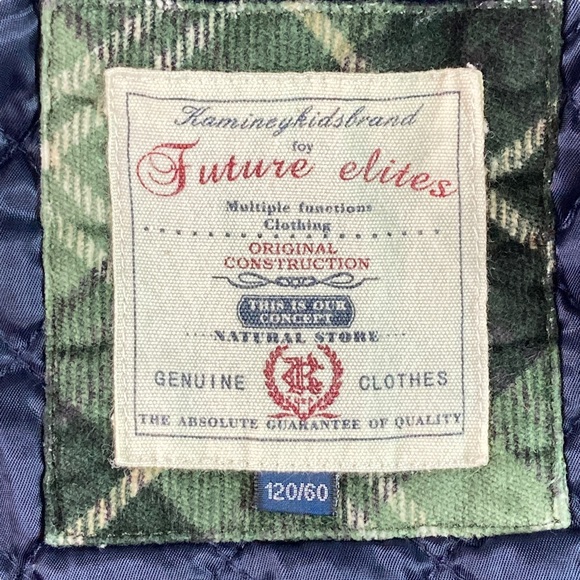 Kaminey Size 7 Tartan Plaid Bomber Jacket Quilted Lined Green Embroidered 120/60 - Picture 9 of 13